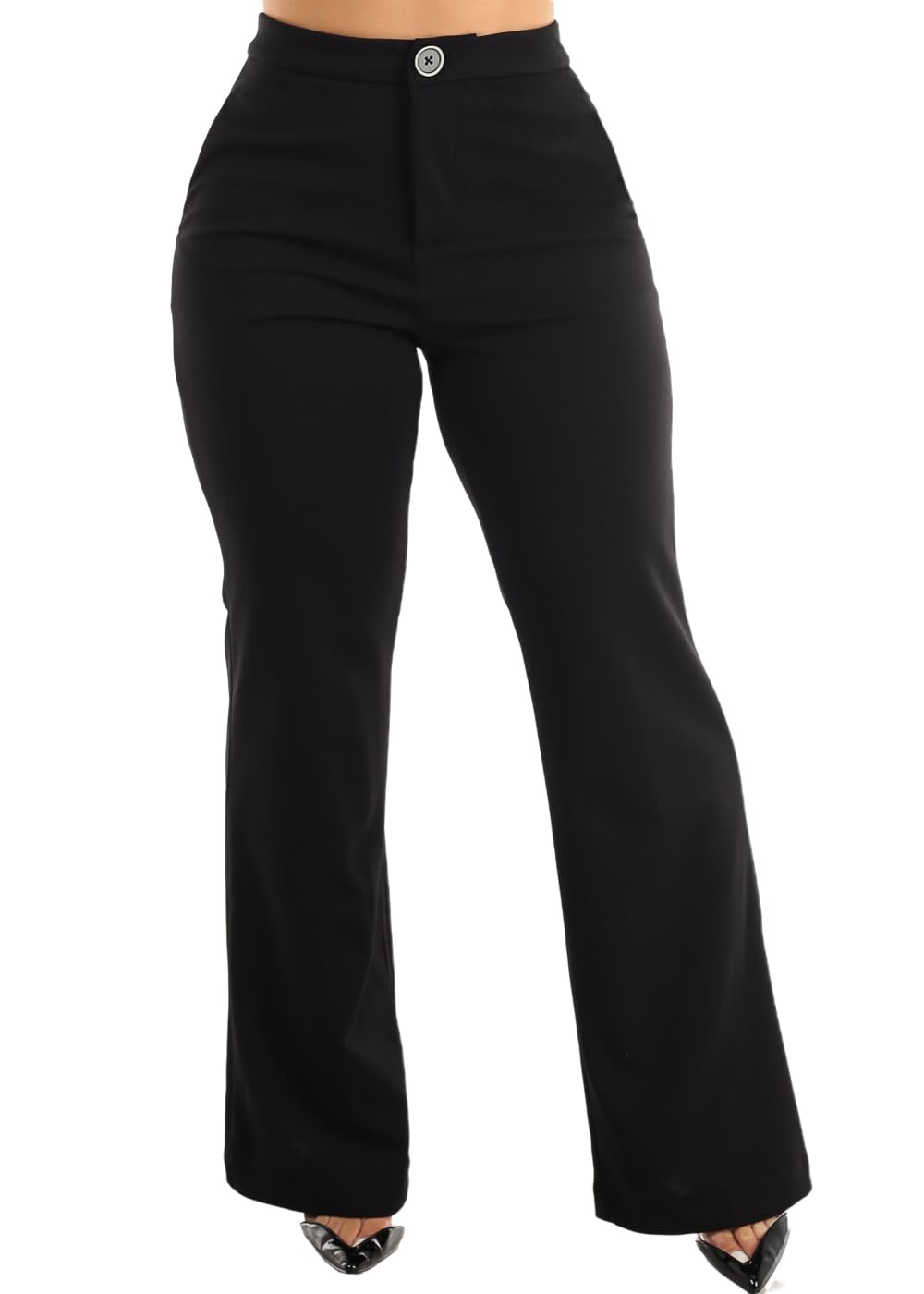 Moda Xpress Womens Juniors Super High Waist Checkered Black Skinny Pants 40087H