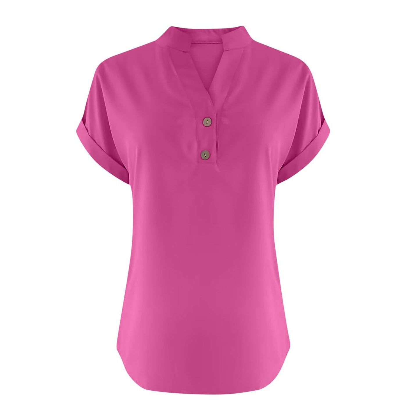 Big Spring Deals Summer Tops for Women 2025 Trendy Short Sleeve Cotton Linen Shirt Casual Button v Neck Tunic Blouses Outfits White Travel Shirts for Women M