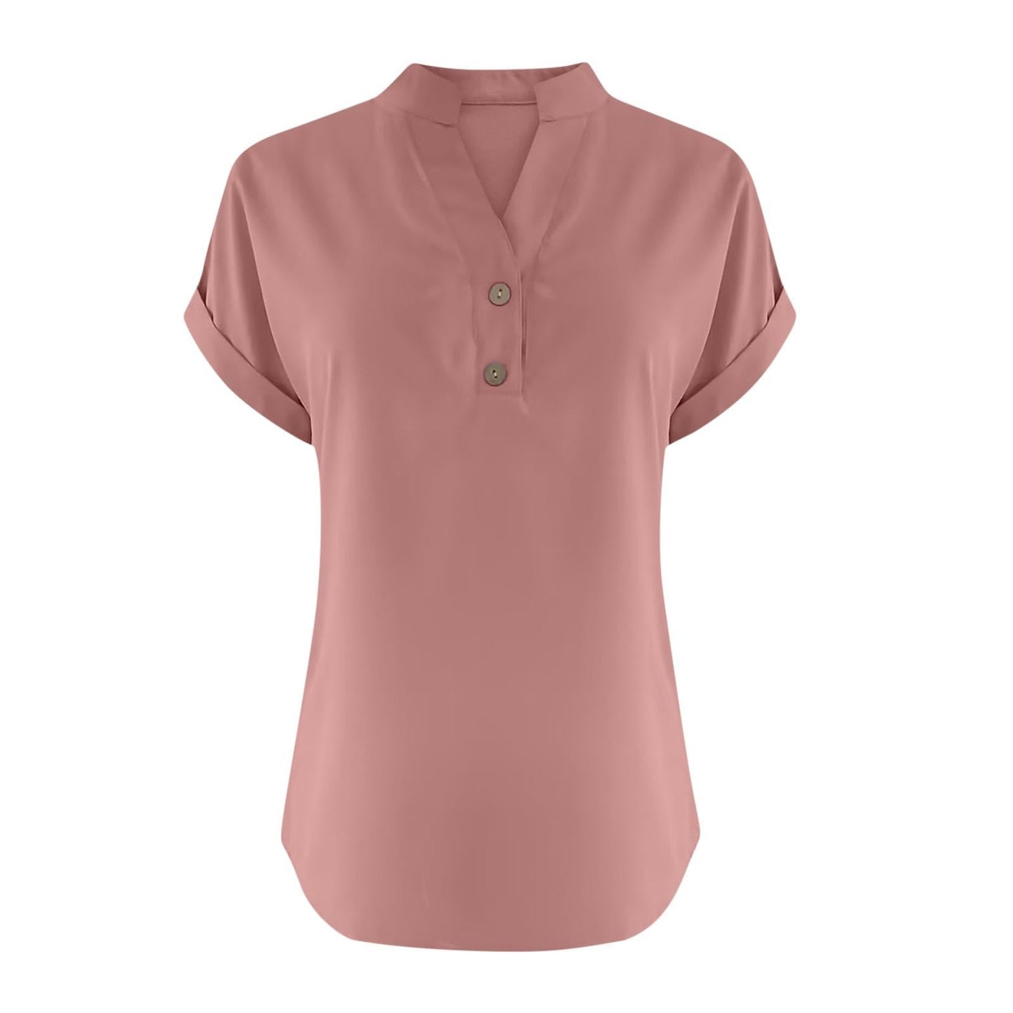 Big Spring Deals Summer Tops for Women 2025 Trendy Short Sleeve Cotton Linen Shirt Casual Button v Neck Tunic Blouses Outfits White Travel Shirts for Women M