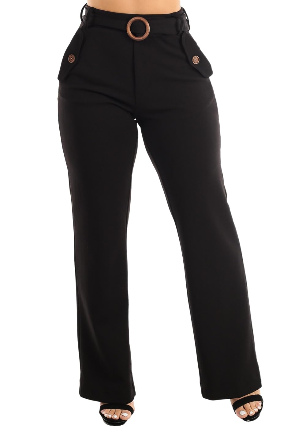 Moda Xpress Womens Juniors Super High Waist Checkered Black Skinny Pants 40087H