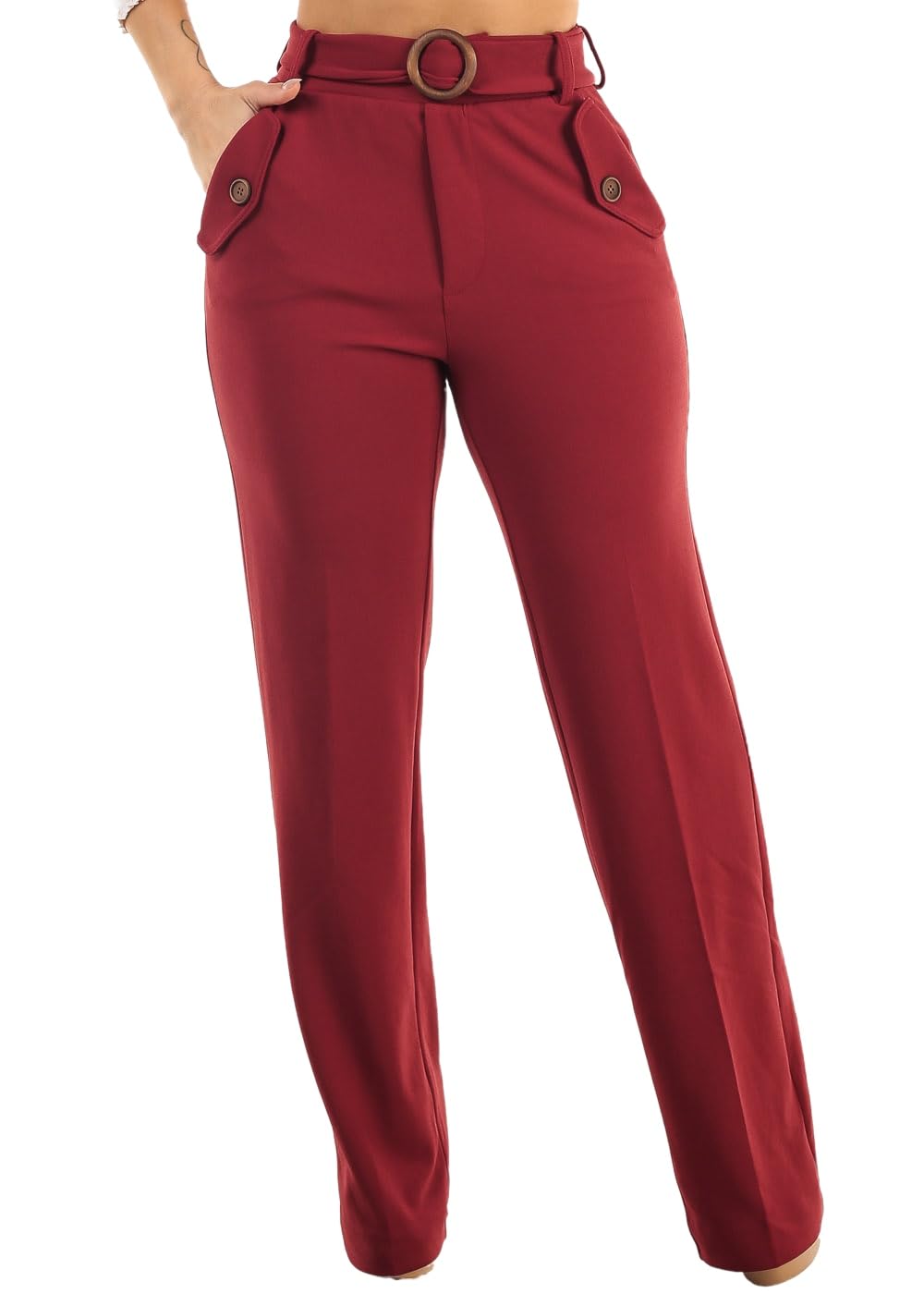 Moda Xpress Womens Juniors Super High Waist Checkered Black Skinny Pants 40087H