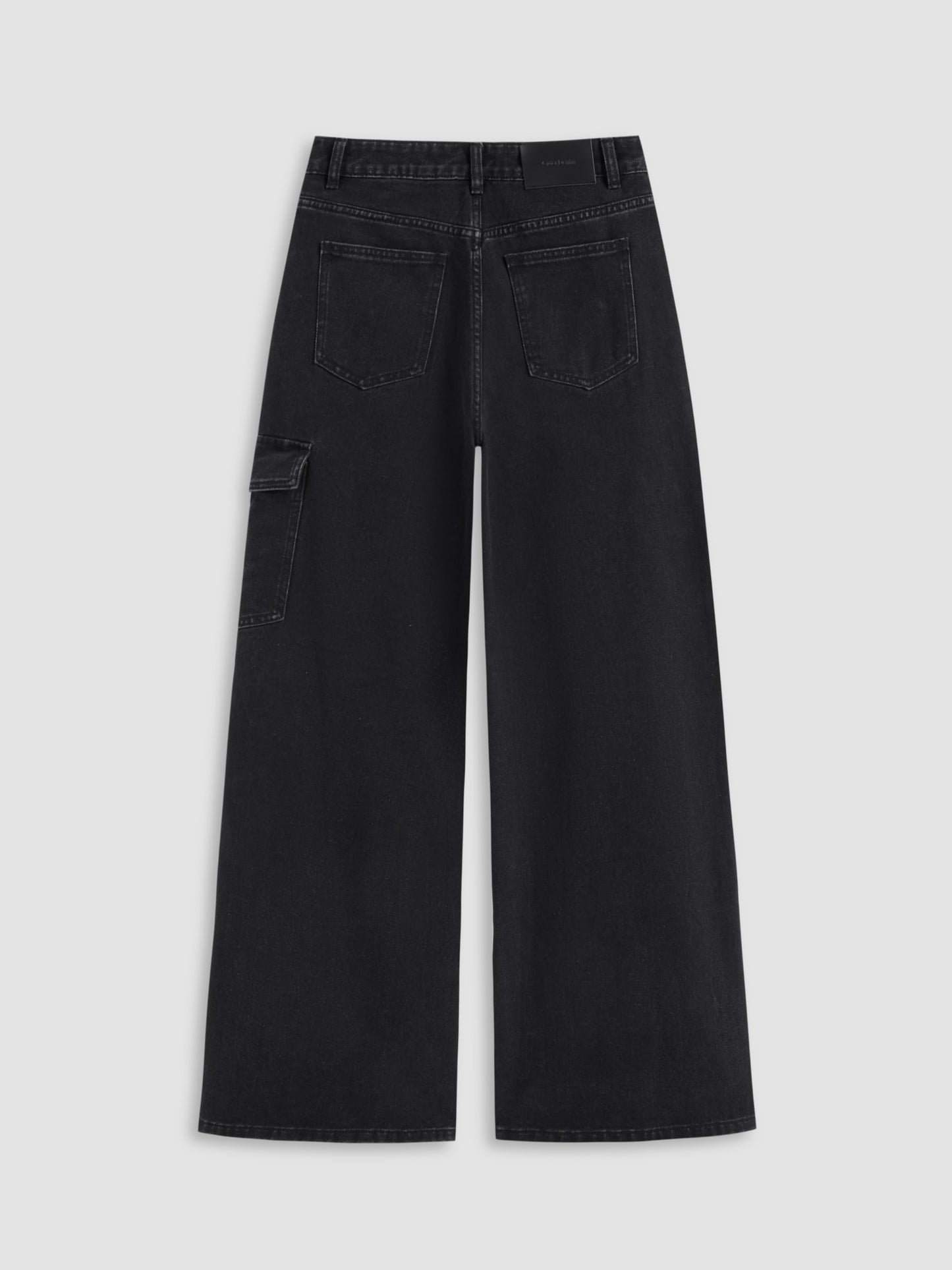 CIDER Baggy Jeans for Women Low Waisted Wide Straight Leg Bow Jeans Denim Pants Beige