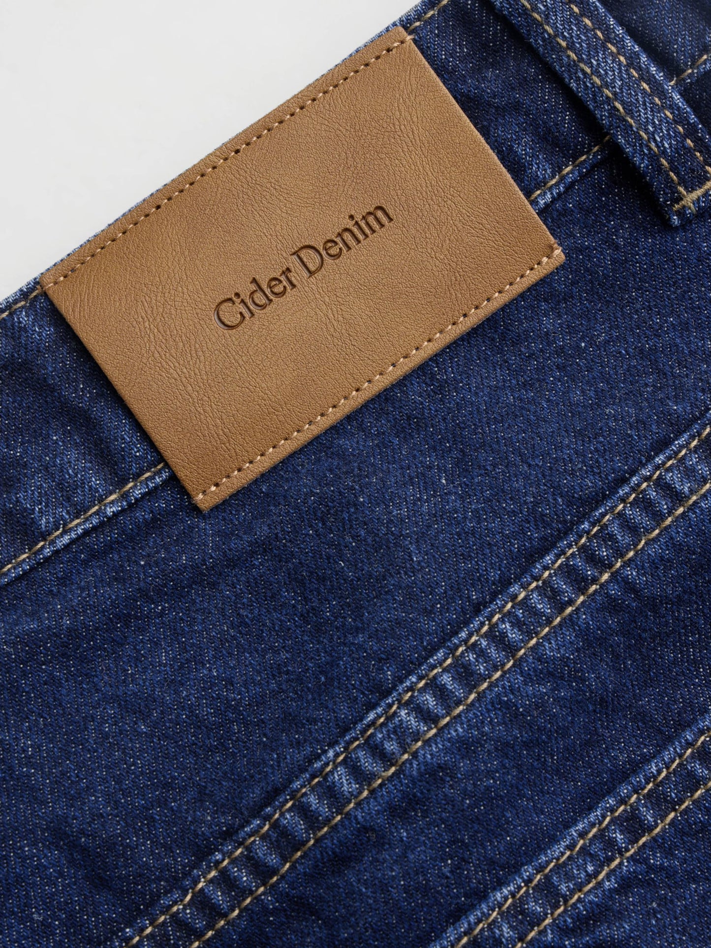 CIDER Baggy Jeans for Women Low Waisted Wide Straight Leg Bow Jeans Denim Pants Beige