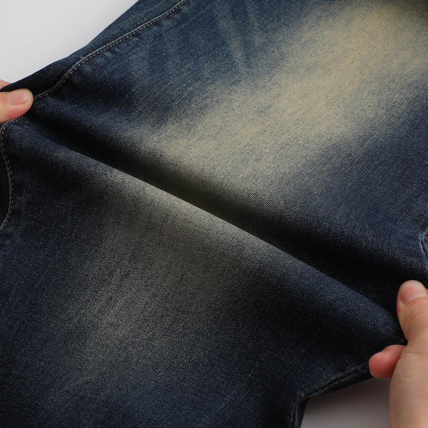 THUNDER STAR Womens High Waisted Wide Leg Jeans Stretchy Distressed Denim Pants Light Blue XXL