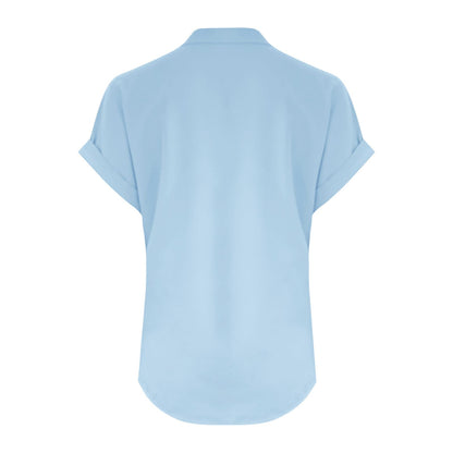 Big Spring Deals Summer Tops for Women 2025 Trendy Short Sleeve Cotton Linen Shirt Casual Button v Neck Tunic Blouses Outfits White Travel Shirts for Women M