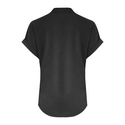 Big Spring Deals Summer Tops for Women 2025 Trendy Short Sleeve Cotton Linen Shirt Casual Button v Neck Tunic Blouses Outfits White Travel Shirts for Women M