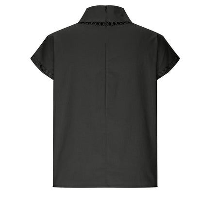 Summer Outfits for Women 2024 Cotton Linen Tops for Women 2024 Casual Cap Sleeve Summer Shirts Loose High Neck Tshirt Dressy Casual Blouses Womens Summer Blouses 2024 Gray M