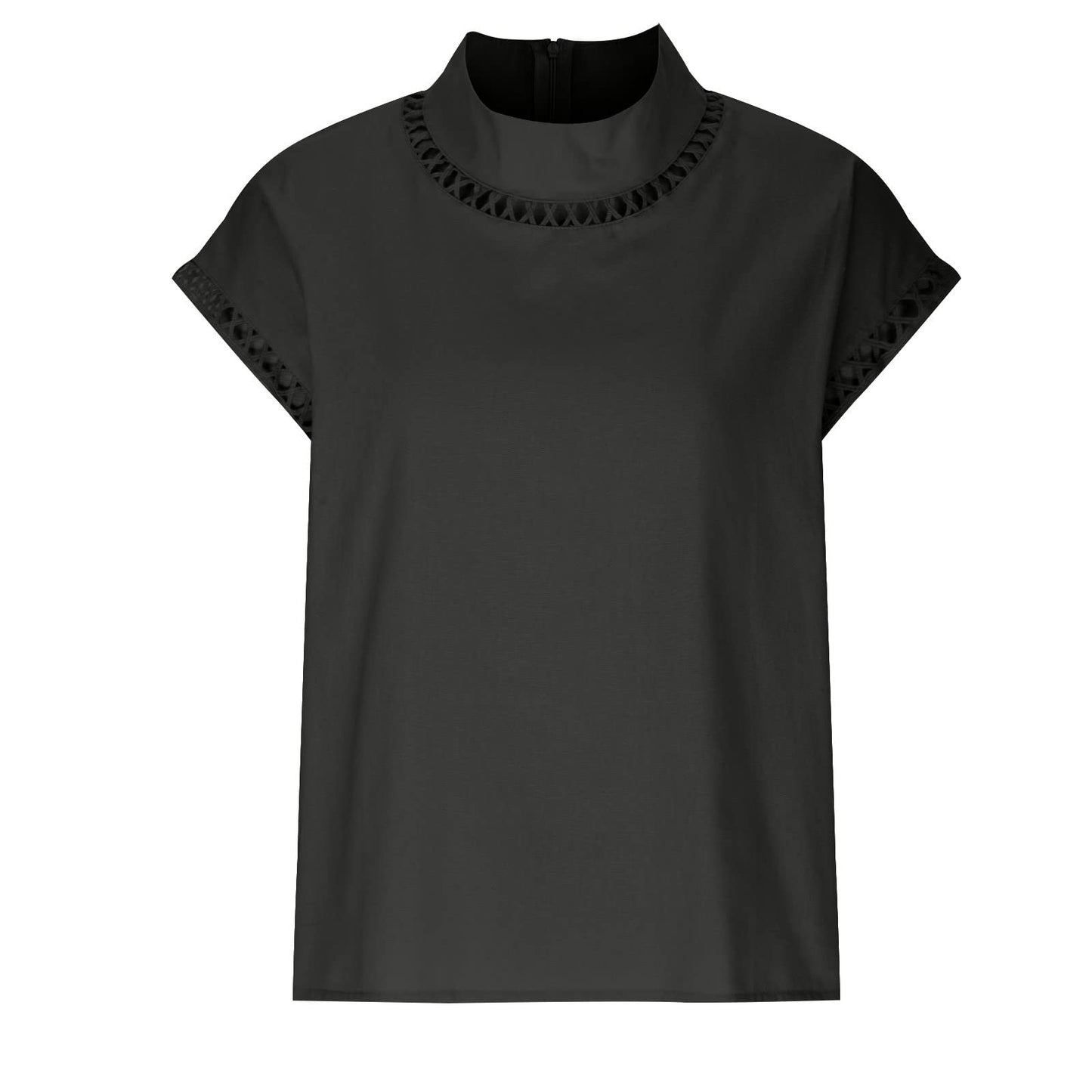 Summer Outfits for Women 2024 Cotton Linen Tops for Women 2024 Casual Cap Sleeve Summer Shirts Loose High Neck Tshirt Dressy Casual Blouses Womens Summer Blouses 2024 Gray M
