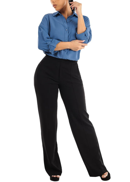 Moda Xpress Womens Juniors Super High Waist Checkered Black Skinny Pants 40087H