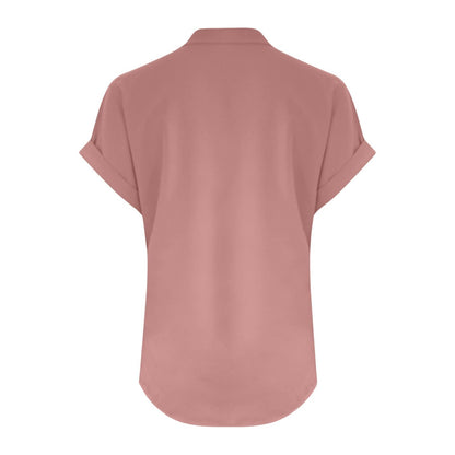 Big Spring Deals Summer Tops for Women 2025 Trendy Short Sleeve Cotton Linen Shirt Casual Button v Neck Tunic Blouses Outfits White Travel Shirts for Women M