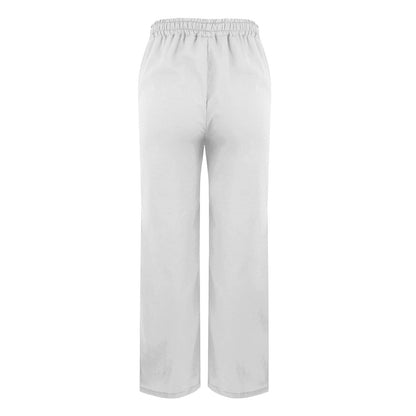 Womens Summer Pants Lightweight Casual Cotton Linen Pants for Women 2025 Summer Gauze Drawstring High Waisted Wide Leg Trousers Beach Vacation Clothes White XL