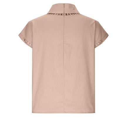 Summer Outfits for Women 2024 Cotton Linen Tops for Women 2024 Casual Cap Sleeve Summer Shirts Loose High Neck Tshirt Dressy Casual Blouses Womens Summer Blouses 2024 Gray M