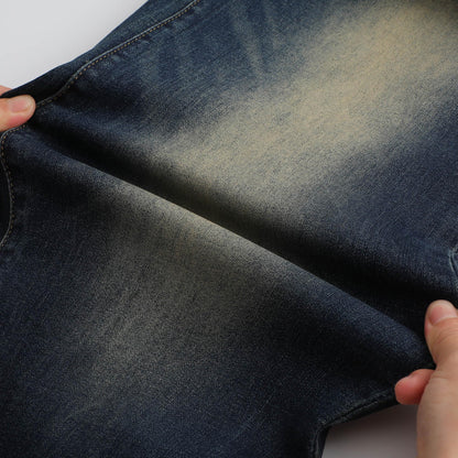 THUNDER STAR Womens High Waisted Wide Leg Jeans Stretchy Distressed Denim Pants Light Blue XXL
